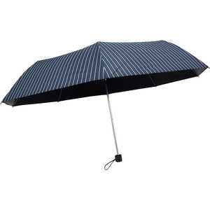 伊藤商店 晴れ雨兼用 UV99.9 折りたたみ傘 65cm ストライプネイビー MSUNRAIN 伊藤商店 晴れ雨兼用 UV99.9 折りたたみ傘 65cm ストライプネイビー MSUNRAIN