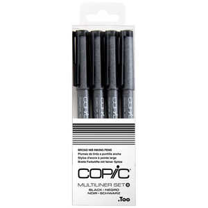 コピック マルチライナー B-2(9本組)ブラックセット COPIC 9本セット 12507002