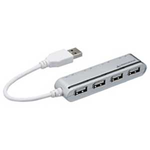 グリーンハウス USB2.0ハブ [スイッチ付] （4ポート・バスパワー・シルバー） GH-UH204SBS　シルバー GH-UH204S