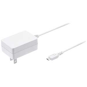 グリーンハウス [micro USB]ケーブル一体型AC充電器 2.1A (180cm) ホワイト GH-ACMBA-WH