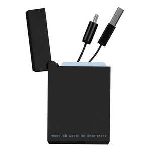 グリーンハウス [micro USB] コネクタ収納式 充電/データ転送ケーブル 約80cm GH-UCRMBR-BK ブラック [0.8m]