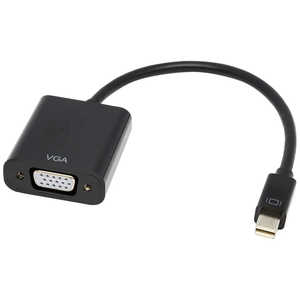 グリーンハウス 映像変換アダプタ [miniDisplayPort オス→メス VGA] ブラック [miniDisplayPort⇔VGA] GHMDAVGA15BK