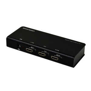 グリーンハウス HDMIスプリッター EDIDエミュレーター機能 AC給電 2ポート GH-HSPD2-BK