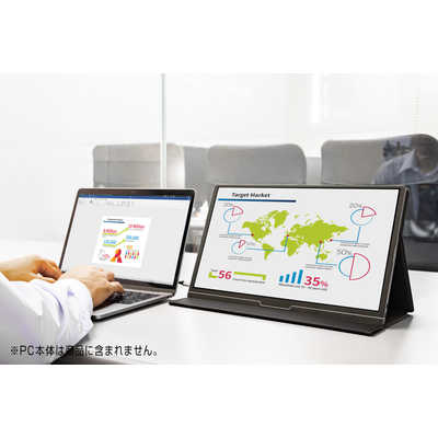 グリーンハウス モバイルモニター ブラック [15.6型 /フルHD
