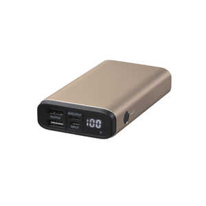 グリーンハウス モバイル充電器 PD18W対応 10000mA ゴールド GH-BTPF100-GD