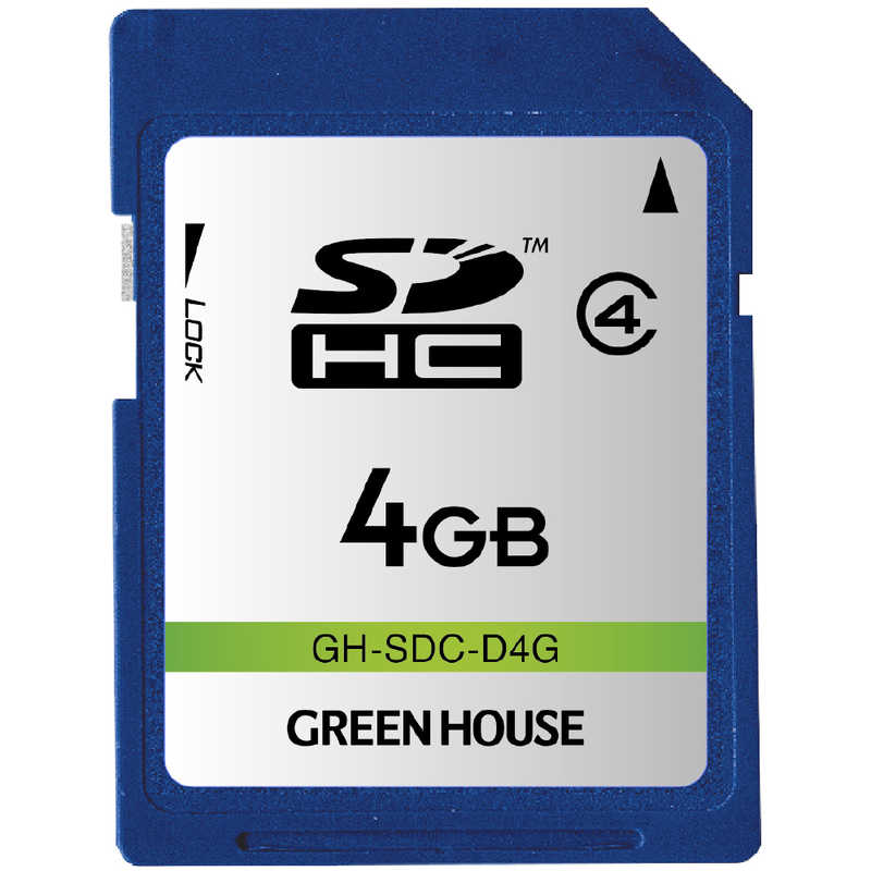 グリーンハウス グリーンハウス SD/SDHCカード (Class4/4GB) GH-SDC-D4G GH-SDC-D4G