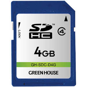 グリーンハウス SD/SDHCメモリーカード Class4対応 4G (Class4 /4GB) GHSDCD4G