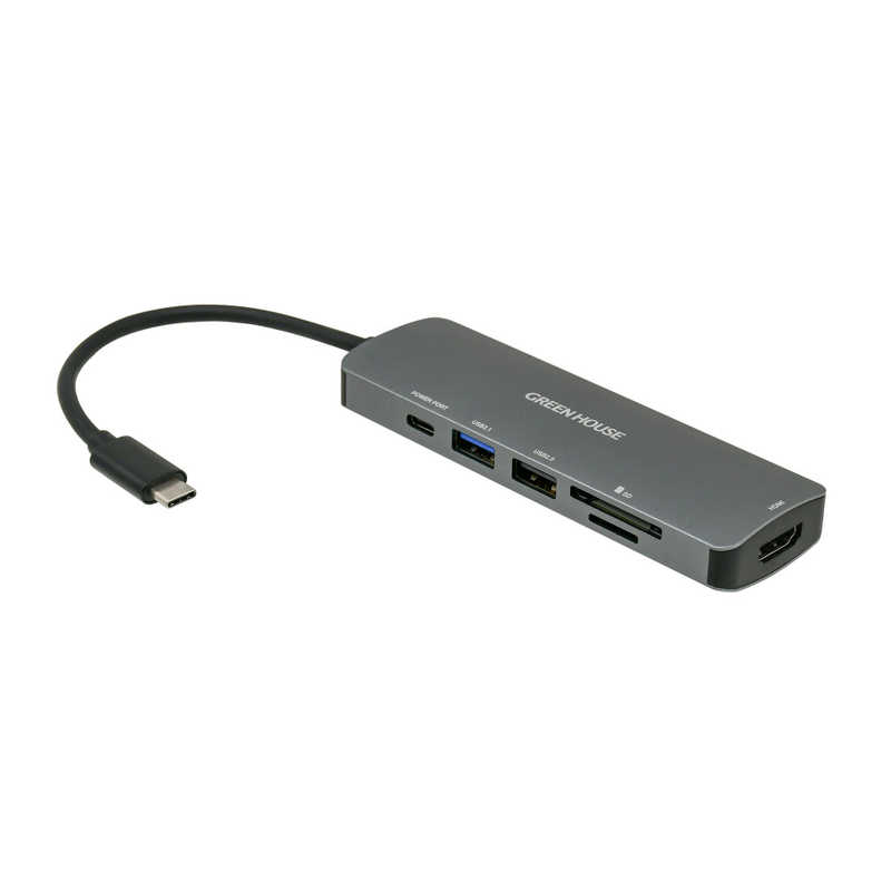 グリーンハウス グリーンハウス ドッキングステーション USB Power Delivery対応 GH-MHC6A-SV GH-MHC6A-SV