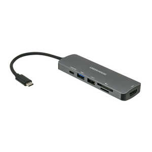 グリーンハウス ドッキングステーション USB Power Delivery対応 GH-MHC6A-SV