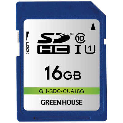 グリーンハウス SDHCメモリーカード UHS-I クラス10 16G ［Class10 
