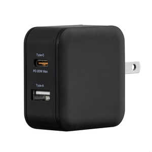 グリーンハウス AC充電器 高速充電 PD対応 20W Type-C 1ポート / Type-A 1ポート GH-ACU2PB-BK グリーンハウス AC充電器 高速充電 PD対応 20W Type-C 1ポート / Type-A 1ポート GH-ACU2PB-BK