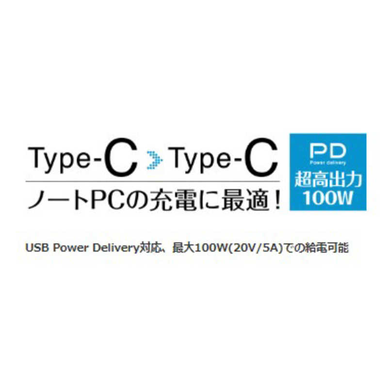 グリーンハウス グリーンハウス TypeCtoC ケーブル USB2.0 PD100W対応 アルミ袋包装 ブラック [0.5m ] GH-UCCCA05-BK GH-UCCCA05-BK
