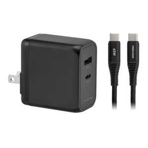 ꡼ϥ USB-ACŴ 2ݡ 65W USB Type-C֥դ ֥åUSB Power Deliveryб /2ݡ /GaN(ⲽꥦ) ѡ GHACU2GCBK