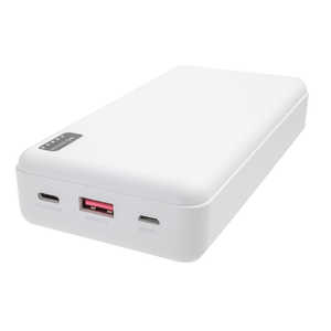 グリーンハウス PD対応モバイルバッテリー 20000mA ホワイト ［USB Power Delivery対応 /2ポート /充電タイプ］ GH-BTPC200C-WH