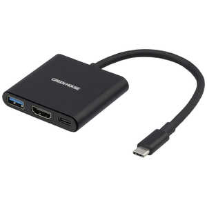 ꡼ϥ USB3.2 Gen1 ɥå󥰥ơ 3in1 ֥å USB Power Deliveryб GH-MHC3A-BK