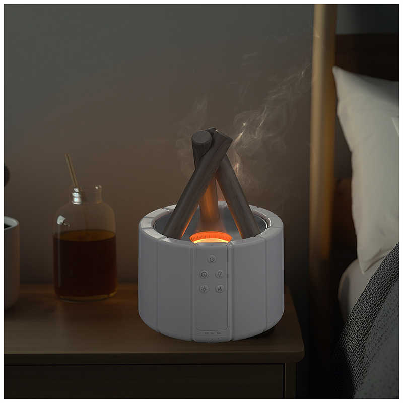 グリーンハウス グリーンハウス かがり火 USB加湿器 ［超音波式］ コンパクト卓上式 GH-UMBA-WH GH-UMBA-WH