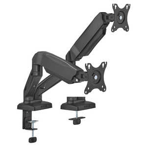 グリーンハウス 液晶モニターアーム メカニカルスプリング 2画面 クランプ/グロメット式 GH-AMET2HC-BK グリーンハウス 液晶モニターアーム メカニカルスプリング 2画面 クランプ/グロメット式 GH-AMET2HC-BK