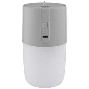 グリーンハウス クラウドミスト加湿器 グレー ［超音波式］ コンパクト卓上式 GH-UCHC-GY