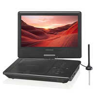 グリーンハウス 10型ワイド ポータブルDVDプレーヤーバッテリ TV