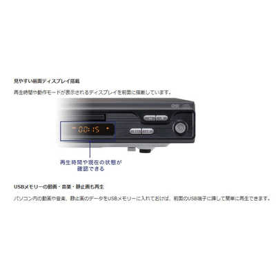 グリーンハウス HDMI対応 据え置き型 DVDプレーヤー GH-DVP1MC-BK の