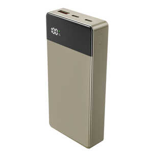 グリーンハウス 準固体モバイル充電器 20000mAh ブラウン ［USB Power Delivery対応 / 3ポート］ GH-SSMBPA200-BR