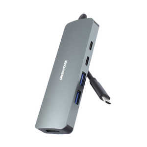 �O���[���n�E�X USB3.2 Gen1 �h�b�L���O�X�e�[�V���� 5in1 �V���o�[ �mUSB Power Delivery�Ή��n GH-MHC5B-SV