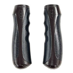 OGK 自転車用グリップ AG-021グリップ(ロング＆ロング) こげ茶×黒 AG-021LL