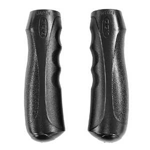 OGK 自転車用グリップ AG-021グリップ(ロング＆ロング) 黒×黒 AG-021LL