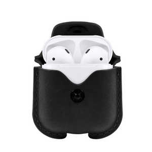 TWELVESOUTH Twelve South AirSnap for AirPods - ブラック AirPods 本革 レザーケース 充電OK 落下防止 カラビナ付き TWS-BG-000048 TWSBG000048