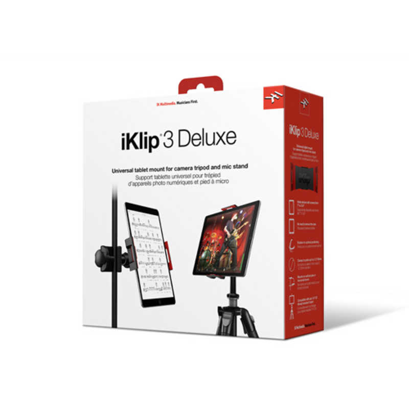 IKMULTIMEDIA 最旬トレンドパンツ タブレットPCスタンド 7~12.9インチ iPad対応 Deluxe IKMOT000075N 品揃え豊富で 3 iKlip