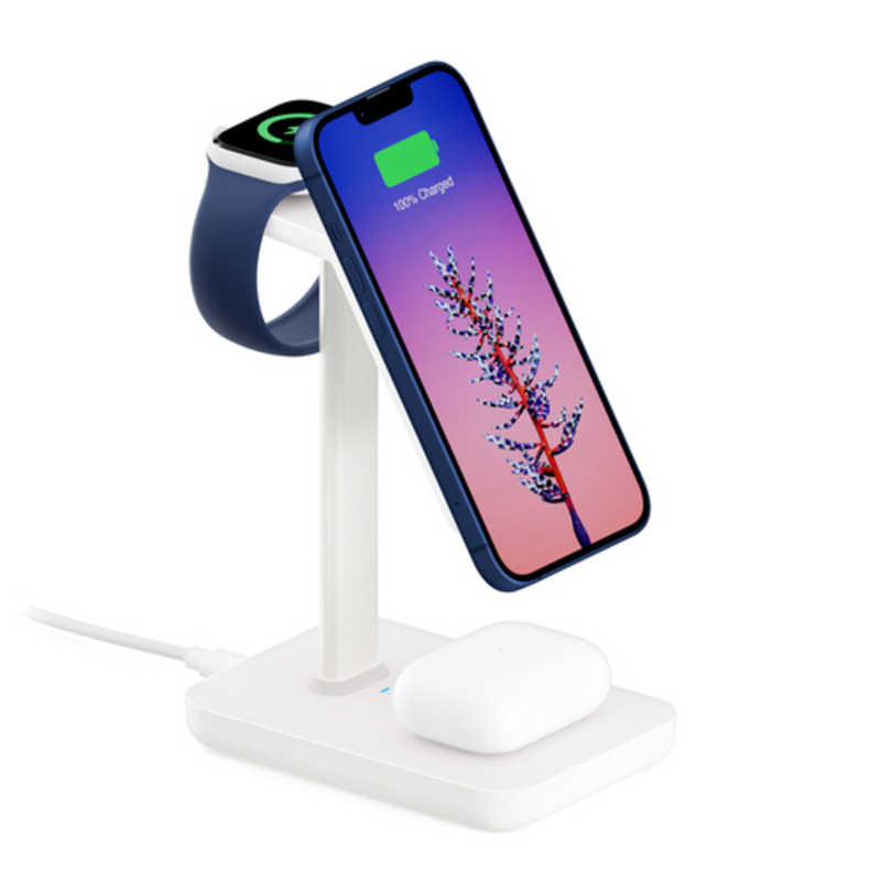 TWELVESOUTH TWELVESOUTH 3-in-1ワイヤレス充電器 Twelve South HiRise 3 - White HiRise 3 White TWSST000073 TWSST000073