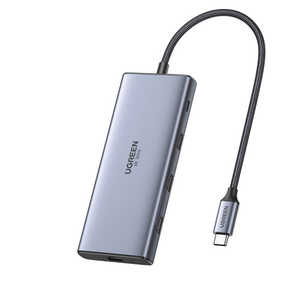 UGREEN Revodok Pro 10-in-1 USB-C ハブ 15534 ［USB Power Delivery対応］ グレー UGR-OT-000016