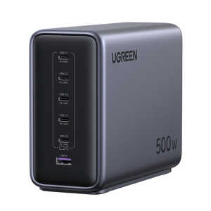 UGREEN Nexode 6ポートGaNデスクトップ急速充電器 500W 55552B グレー UGR-OT-000038 UGREEN Nexode 6ポートGaNデスクトップ急速充電器 500W 55552B グレー UGR-OT-000038