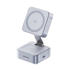 UGREEN MagFlow 2-in-1 マグネット式ワイヤレス充電器 55960B ブルー UGR-OT-000046 UGREEN MagFlow 2-in-1 マグネット式ワイヤレス充電器 55960B ブルー UGR-OT-000046