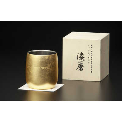 漆磨 箔衣（はくごろも） 2重ダルマカップ 250ml SCW-D801 ウチキ 漆磨 箔衣(はくごろも) 2重ダルマカップ 250ml SCW-D801 1個