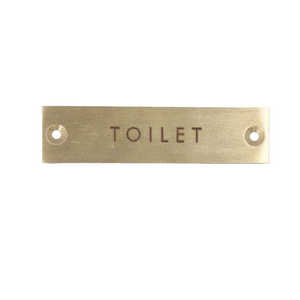 ポッシュリビング サインプレート TOILET アンティークゴールド PSIGNPLATE ポッシュリビング サインプレート TOILET アンティークゴールド PSIGNPLATE