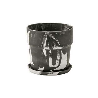ポッシュリビング アーバンプランツポット マーブル チャコール×ミルク Φ32.5×H34cm 81050 直送品アーバンプランツポット マーブル Φ26.5×H28 チャコール