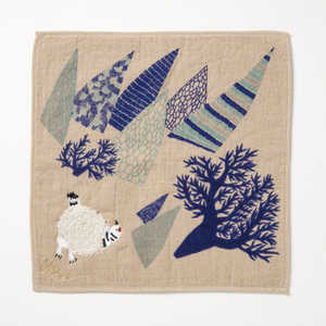 楠橋紋織 moritaMiW モコモコドウブツハンカチ 雪山ライチョウ MMMOKOHANKATI