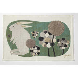 楠橋紋織 moritaMiW TEATOWEL ティータオル ウサギ/草叢で MMTEATOWEL 楠橋紋織 moritaMiW TEATOWEL ティータオル ウサギ/草叢で MMTEATOWEL