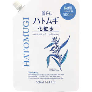 熊野油脂 麗白ハトムギ化粧水詰替 500ml 熊野油脂 麗白ハトムギ化粧水詰替 500ml