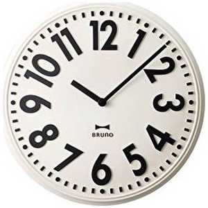 BRUNO　ブルーノ 掛け時計 エンボスウォールクロック　ホワイト BCW013-WH