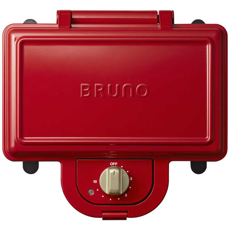 BRUNO ブルーノ 登場大人気アイテム ホットサンドメーカー ダブル レッド BOE044-RD スーパーセール