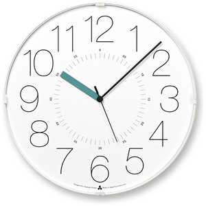 ＜コジマ＞ タカタレムノス Lemnos 壁掛け時計 カラ ホワイト（ブルー針） ホワイトブルー針 AWA2101WHB