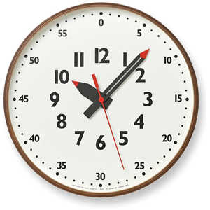 タカタレムノス fun pun clock Mブラウン Lemnos YD1408MBW タカタレムノス fun pun clock Mブラウン Lemnos YD1408MBW