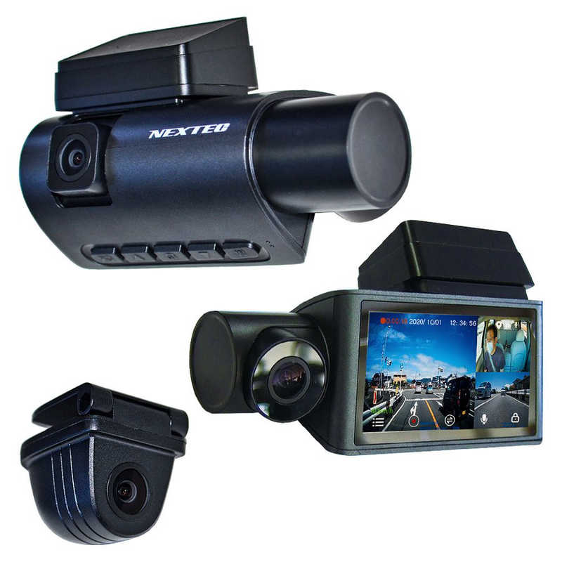 FRC FRC ドライブレコーダー ３カメラ NEXTEC[セパレート型 /Full HD（200万画素） /前後カメラ対応] NX-DR303E NX-DR303E