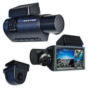 FRC ドライブレコーダー 3カメラ NEXTEC[セパレート型 /Full HD（200万画素） /前後カメラ対応] NX-DR303E
