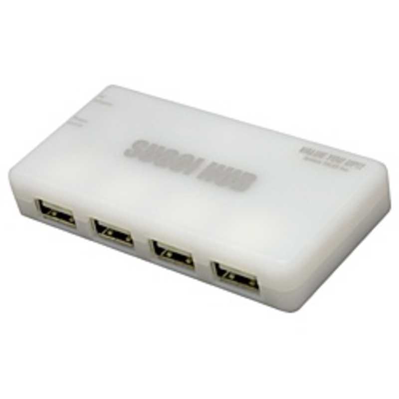 システムトークス システムトークス USB2.0ハブ [卓上タイプ] (4ポート･バス&セルフパワー･ホワイト) USB2-HUB4XA-WH USB2-HUB4XA-WH