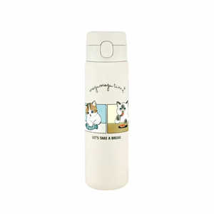 東亜金属 mofusand ステンレスワンプッシュボトル480ml おすし 53-2076 東亜金属 mofusand ステンレスワンプッシュボトル480ml おすし 53-2076