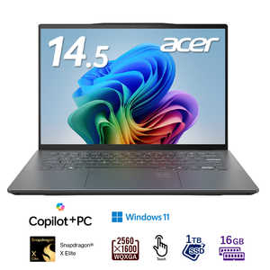 ACER  Ρȥѥ Swift 14 AI 륰쥤 [Copilot+ PC /14.5 /Win11 Home /Snapdragon X Elite /Office] SF14-11T-A96Z/F