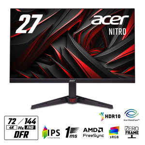 ACER  ߥ󥰱վǥץ쥤 NITRO [ 27 / 4K(38402160) / 磻 / 144Hz ] VG270KL1bmiipx